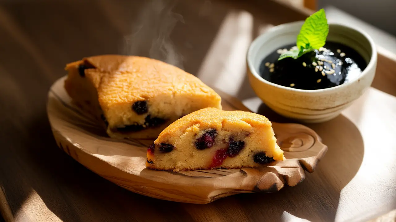 Spring Liver Care: Nourishing Yam and Goji Steamed Cake with Black Sesame Paste - Herbal &amp; Food Therapy