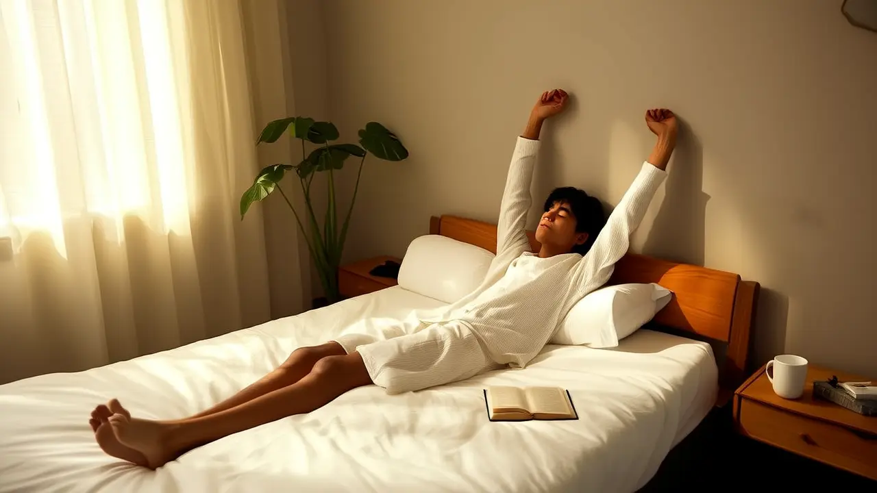Gentle stretching for three minutes upon waking up, starting your new day with Chinese-style soothing healing. - Daily Wellness Habits