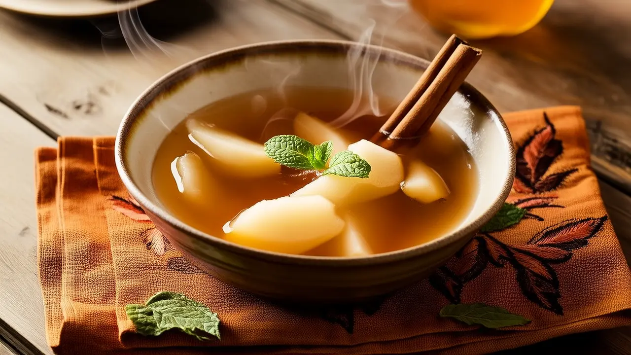 Vier Jahreszeiten Ernährungsleitfaden: Die Trockenheit des Herbstes mit einer einfachen Birnensuppe lindern