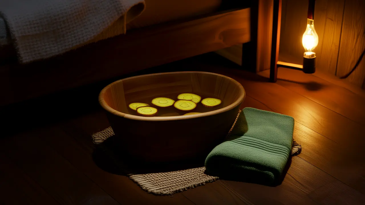 Evening Natural Health Habits: Soak your feet in warm water before bed to relax, relieve stress, and ensure a peaceful sleep. - Daily Wellness Habits